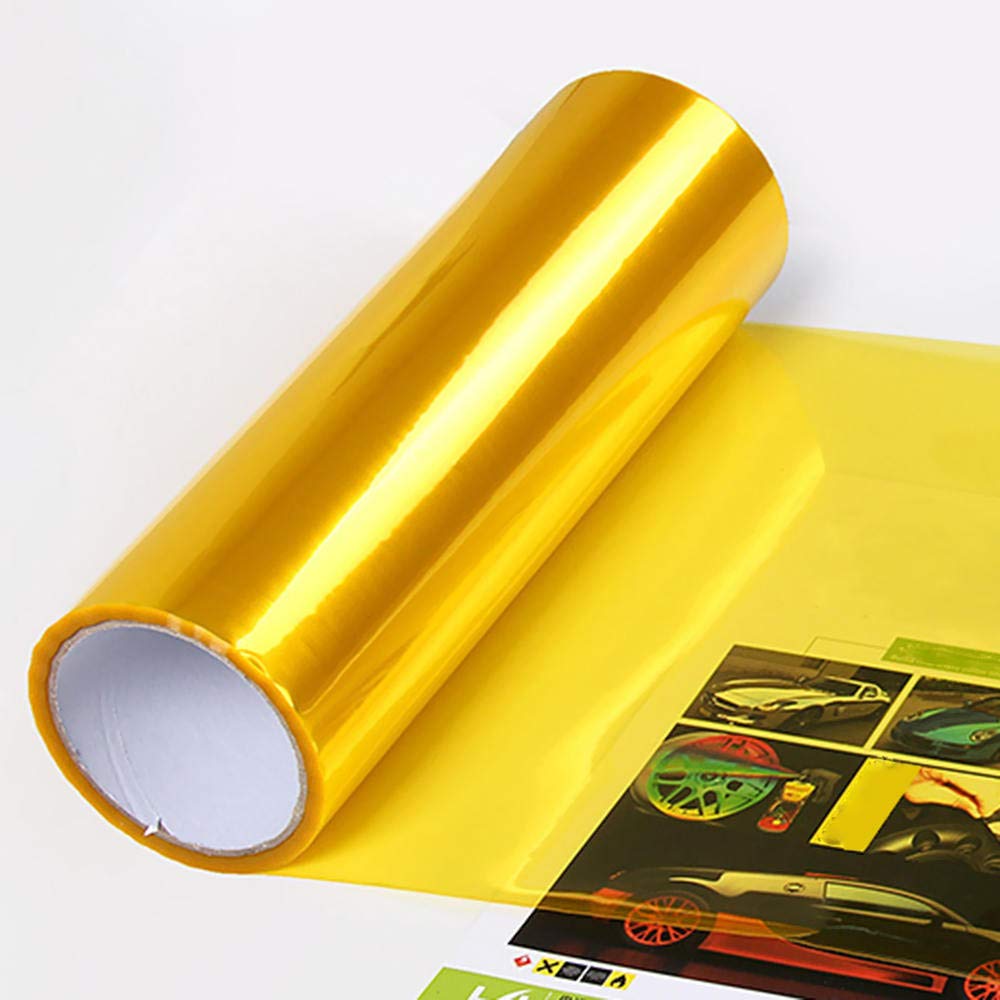 CGEAMDY 2 Pièces Film Teintant Phare Voiture 48x30CM Noir Mat Auto