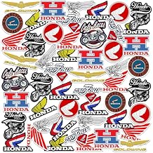 Honda Powersports 50ct Vinyl Large Deluxe Stickers Variety Pack Die Cut Motorcycle Logo & Wing Emblem Decals for Laptop, Water Bottle, Scrapbooking, Tablet, Indoor & Outdoor