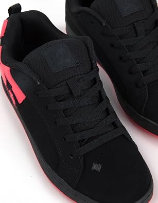 DC SHOES Court Graffik Womens Shoes, Black & Hot Pink, 6.5