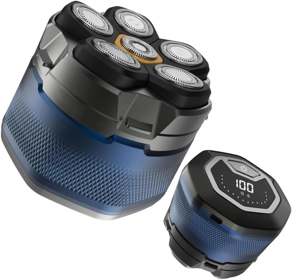 Electric Razor for Men, Titanium Shaver Men's Rechargeable Head and Face, Cordless, Wet/Dry Shaving