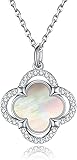 FADANCE Kette Damen Kleeblatt AnhÃ¤nger Halskette Frauen 925 Sterling Silber Schmuck Geschenk fÃ¼r Frau Frauen MaMa Freundin an Geburtstags Muttertag Weihnachten Valentinstag