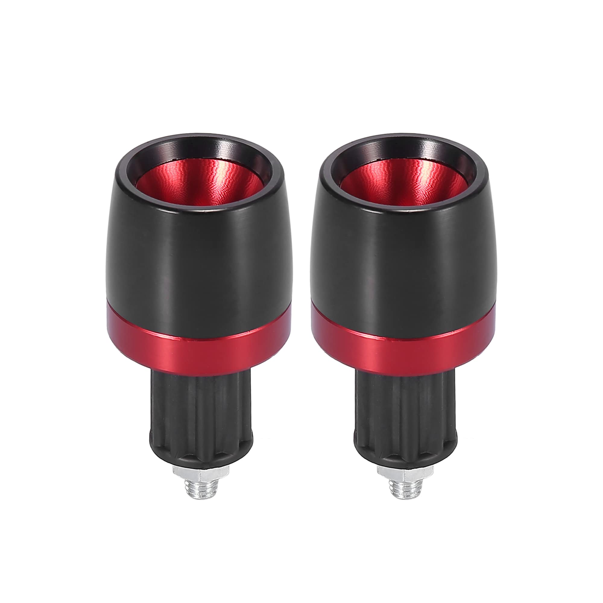 Motoforti 2pcs Universal 18mm Handlebar End Caps Plug Bar End CNC Aluminum Alloy for Motorcycle Red