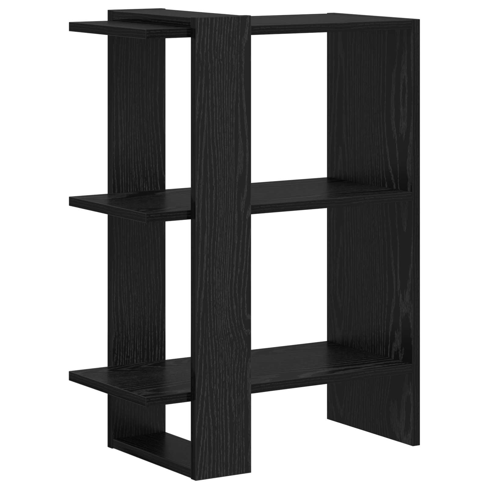 Estantería (2 estantes, 52 x 25 x 71,5 cm), color negro