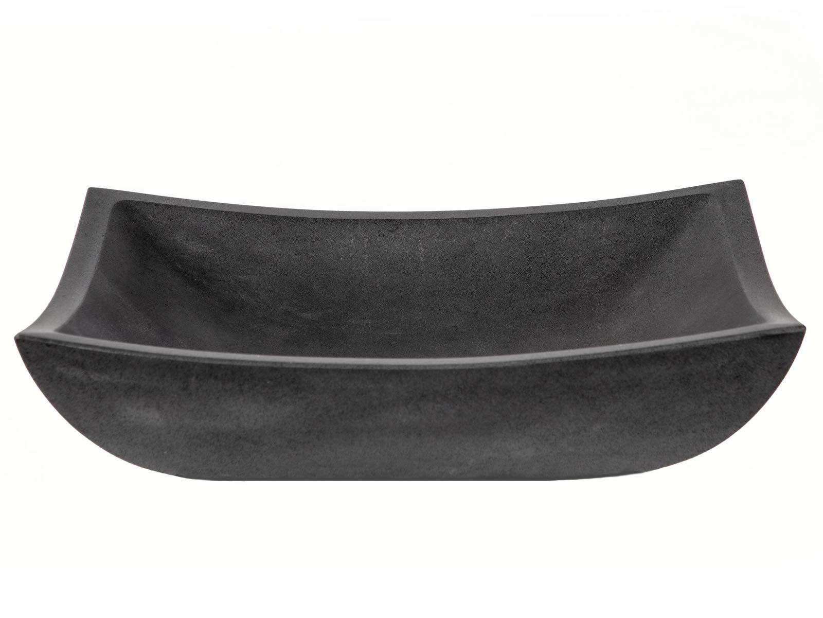 EB_S011LS-H Deep Zen Stone Vessel Sink - Honed Lava Stone