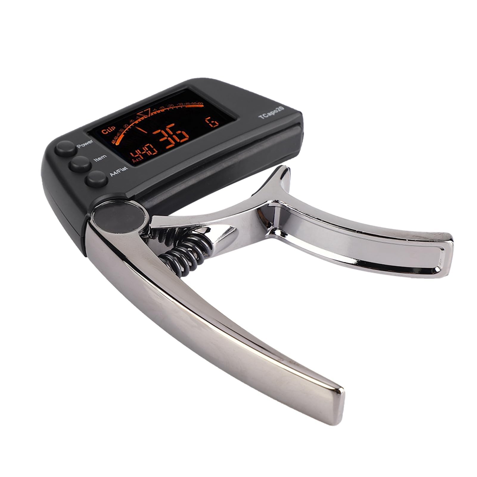 Walfront Accordeur de Guitare Capodastre en Métal à Changement Rapide à une Main avec Pad Premium pour les Joueurs de Guitare et de Basse (Bronze électrolytique)