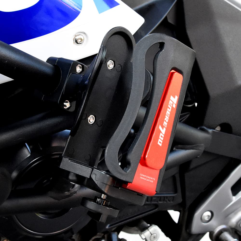 Porta Borracce per Moto - 360 Gradi di Rotazione Portabottiglie Regolabile Bottle Cup Holder per Yamaha Tenere 700,Nero