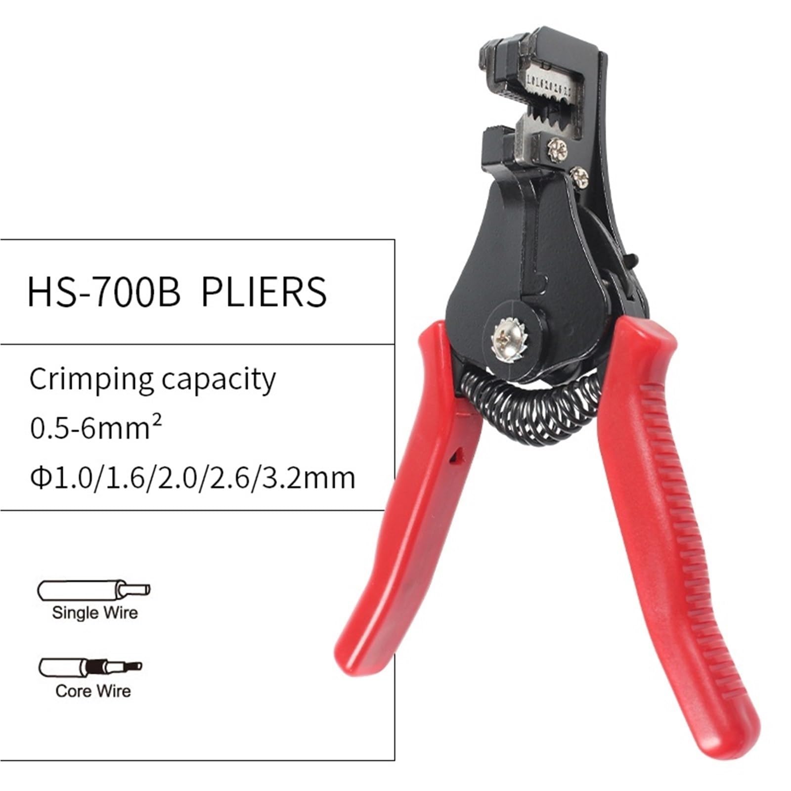 Multifunctional Wire Stripper Crimping Pliers, Cable Cutter & Ferrules Crimper Tool(HS-700B)
