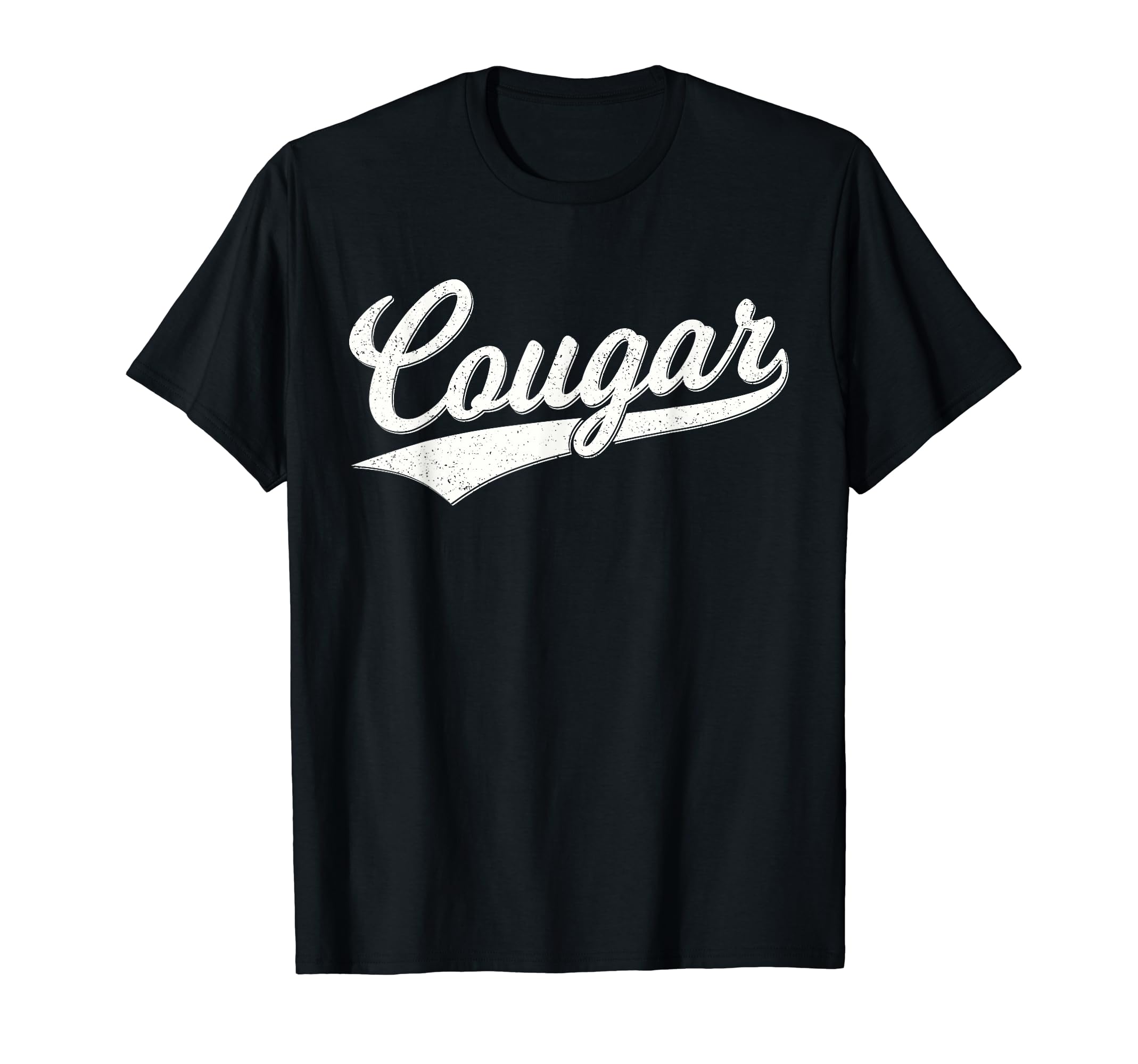 MANTHER COUGAR DILF MILF MATURE LOVE APPARELCOUGAR VARSITY SCRIPTS SPORTS JERSEY STYLE TEE T-Shirt