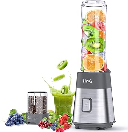 Amazon ジューサー ミキサー 2020最新改良版 スムージー ミルユニット付き 650ml大容量 野菜 果物 離乳食用 ミル用 氷も砕ける ブレンダー ミキサー コーヒーミル 一台多役 ボトルのまま持ち運び メニューが付き日本語説明書 品質保証1年間 安全スイッチ 加熱保護