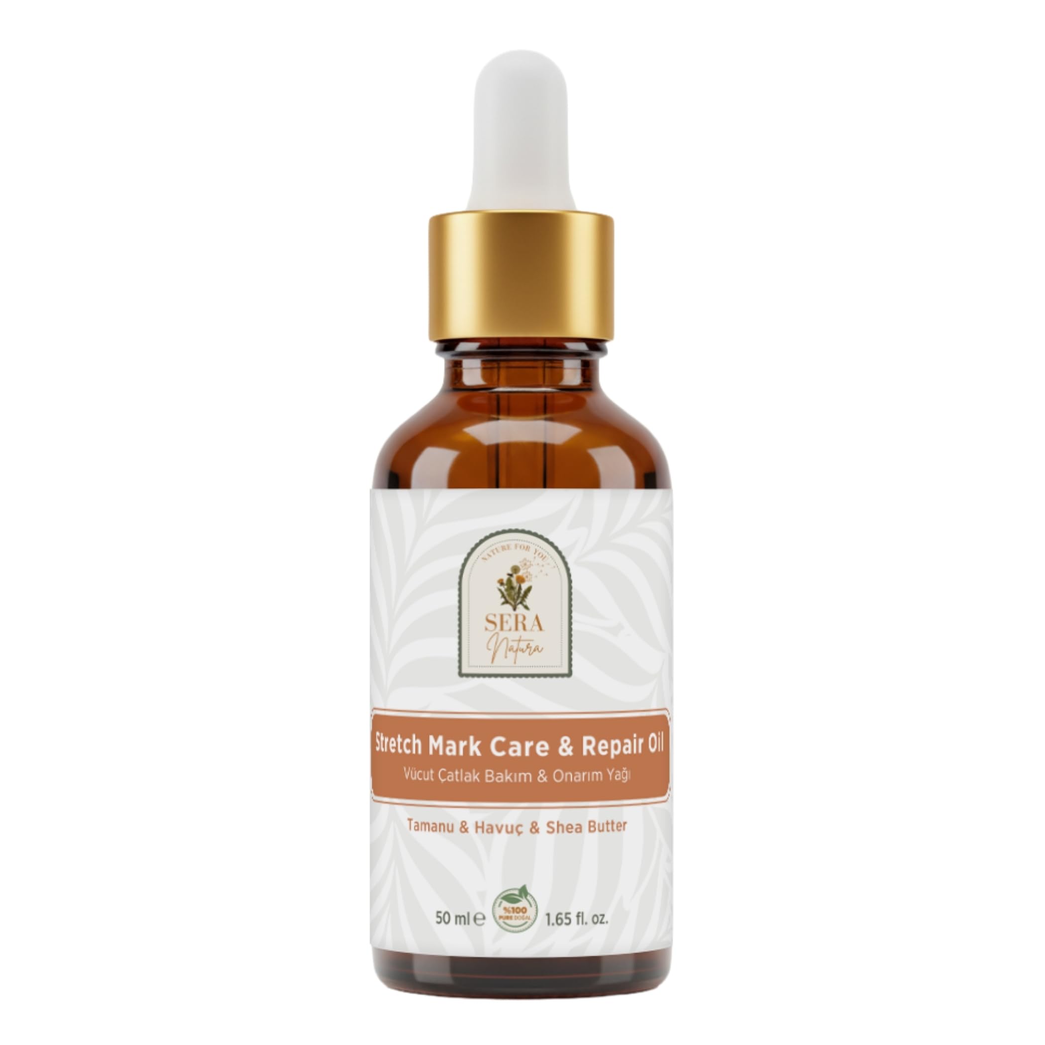 Stretch Mark Care & Repair Oil Vücut Çatlak Bakım & Onarım Yağı 50 ml%100 Doğal