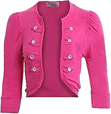 Ladies Military Style 4 Button Shrug 