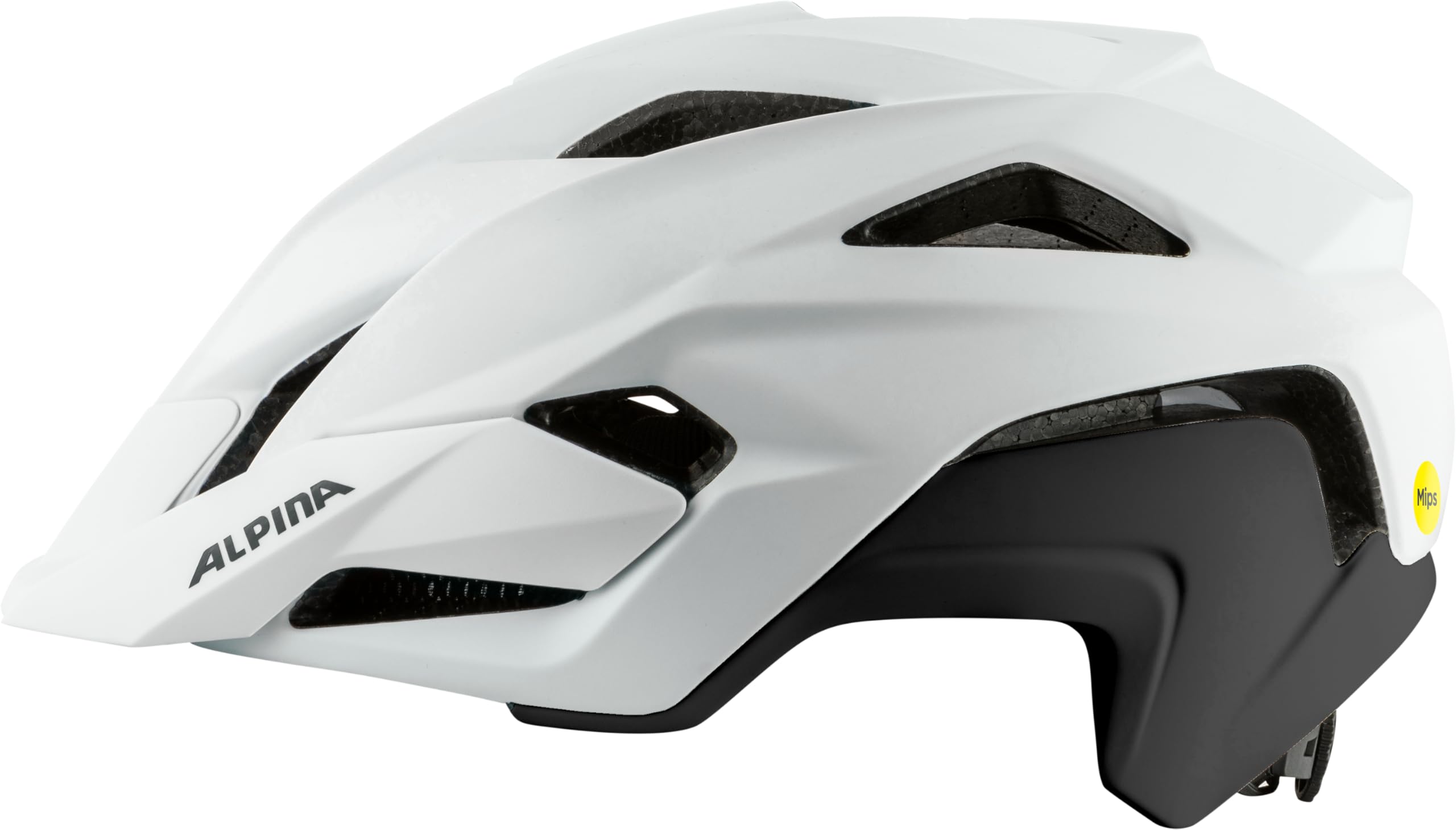 ALPINA STAN MIPS, white matt, 55-59 cm, wysokiej jakości kask rowerowy z technologią Mips dla kobiet i mężczyzn, idealny na czas wolny