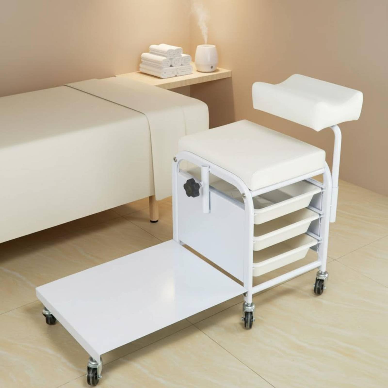 Milageto Carrello per Salone di Bellezza Carrello Estetico Trolley Organizzatore Carrello Porta Prodotti con Vassoi Ordinati Accesso Immediato Struttura