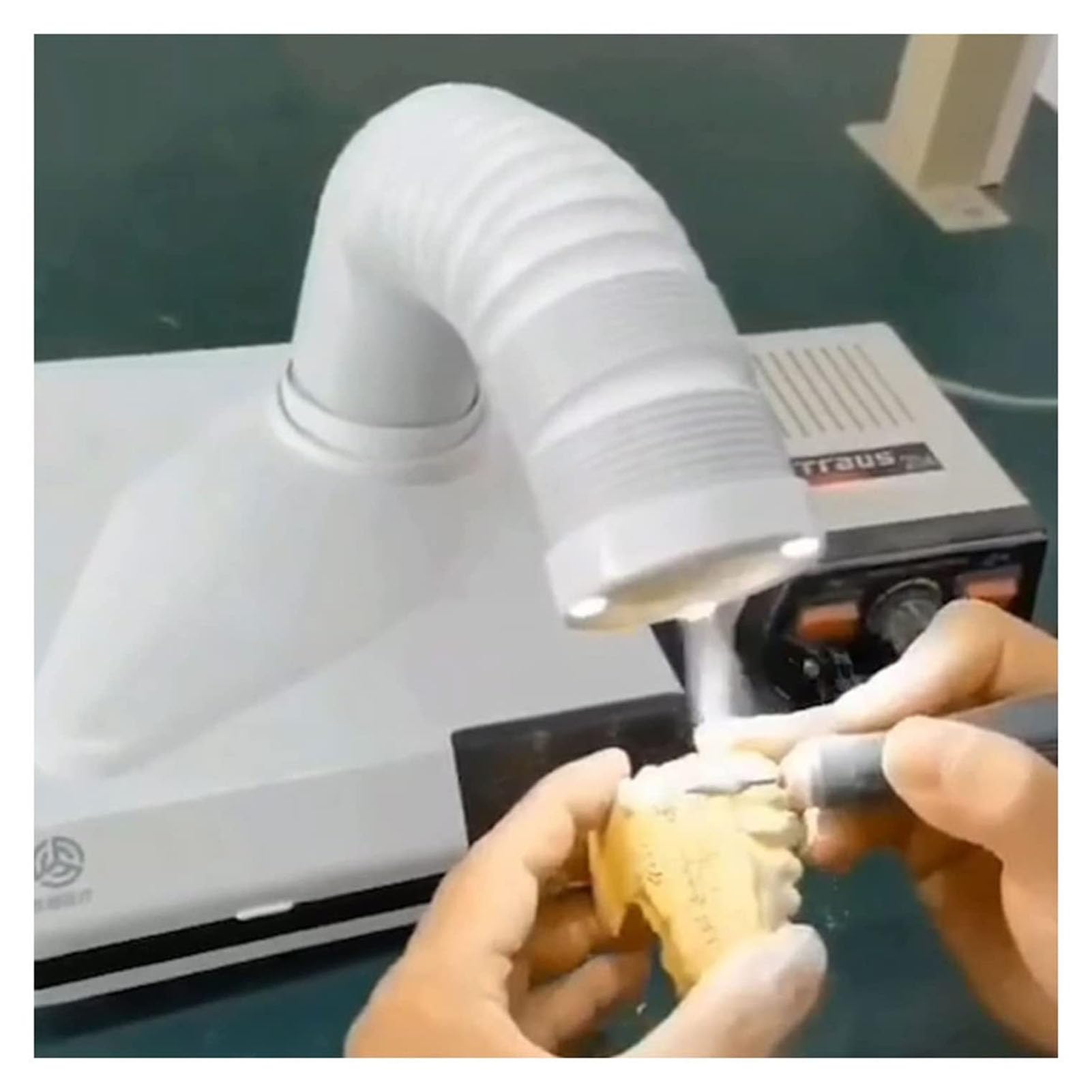 Collecteur de Poussière d'ongles de Laboratoire Dentaire, Aspirateur Dentaire de Table, Aspirateur Portable Puissant à LED, Collecteur de Poussière de Bureau pour Laboratoire Dentaire