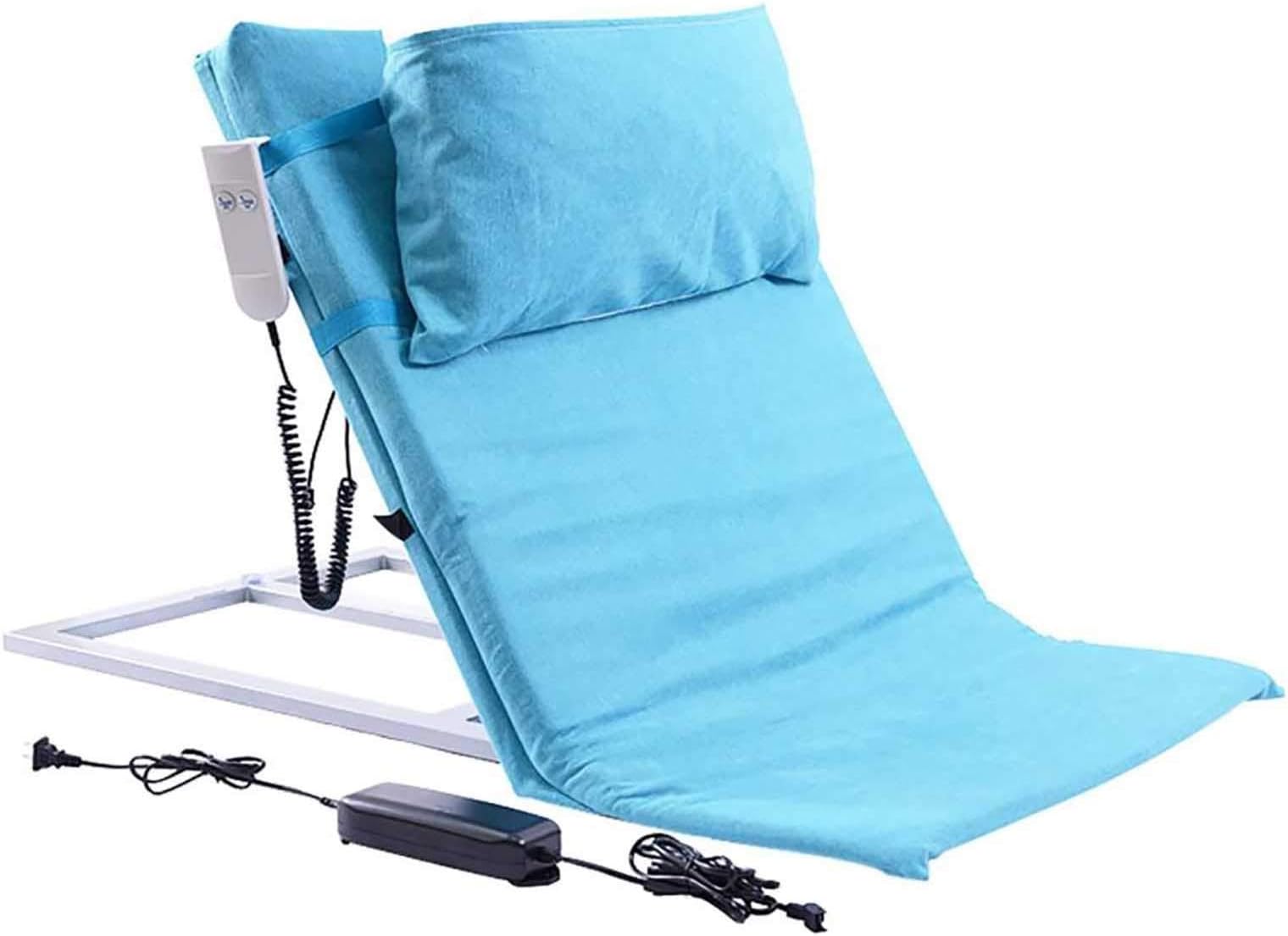 Adjustable Medical Pillow Lifter,Bed Backrest Electric Adjustable Sit-up Back Rest Reclining with Removable Headrest for Neck Head Lumbar Support Bed Wedge