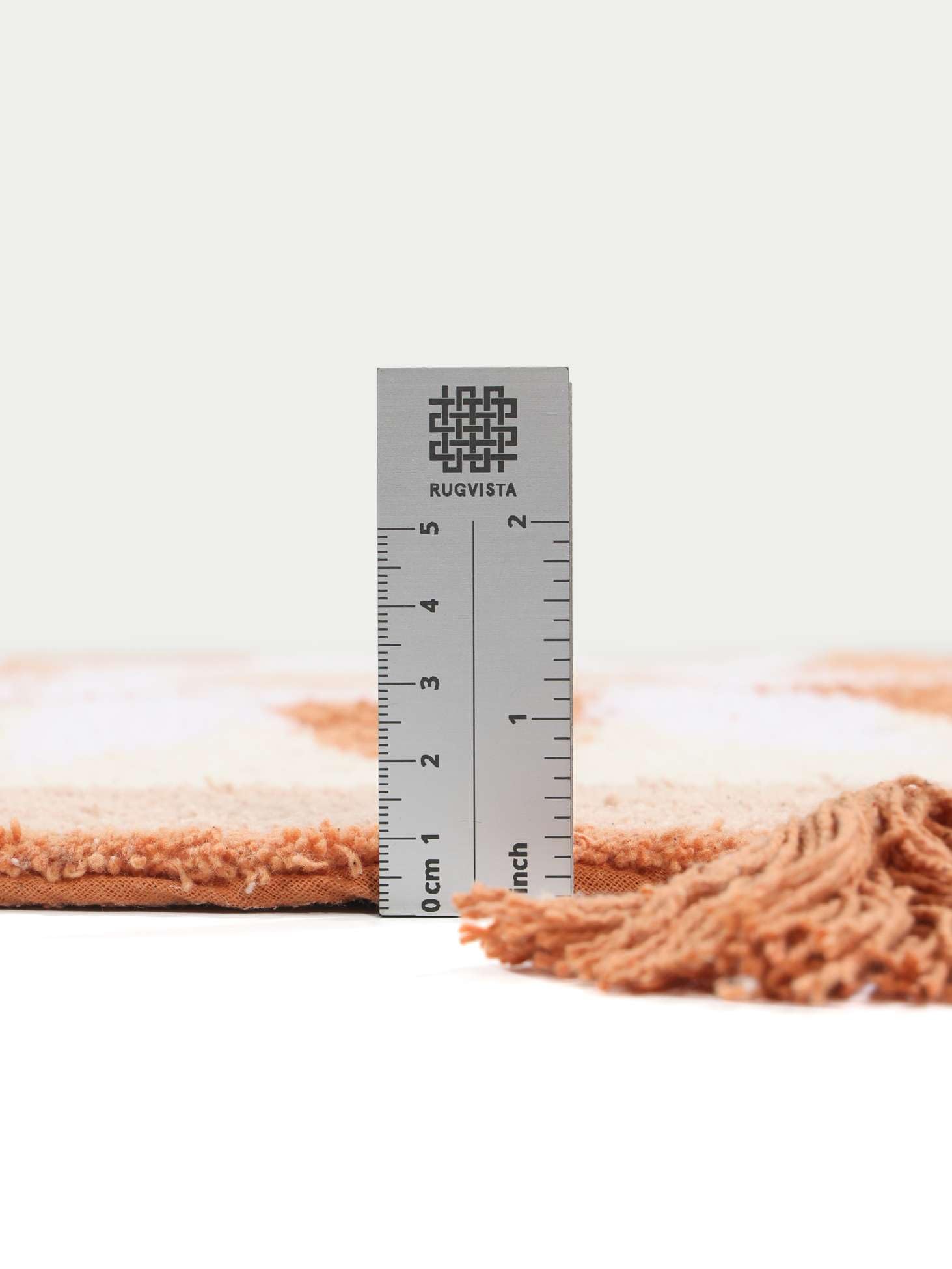 RugVista Silia Sun Tapis de Bain, Rond, Ø 70 cm, Terracotta/Rose