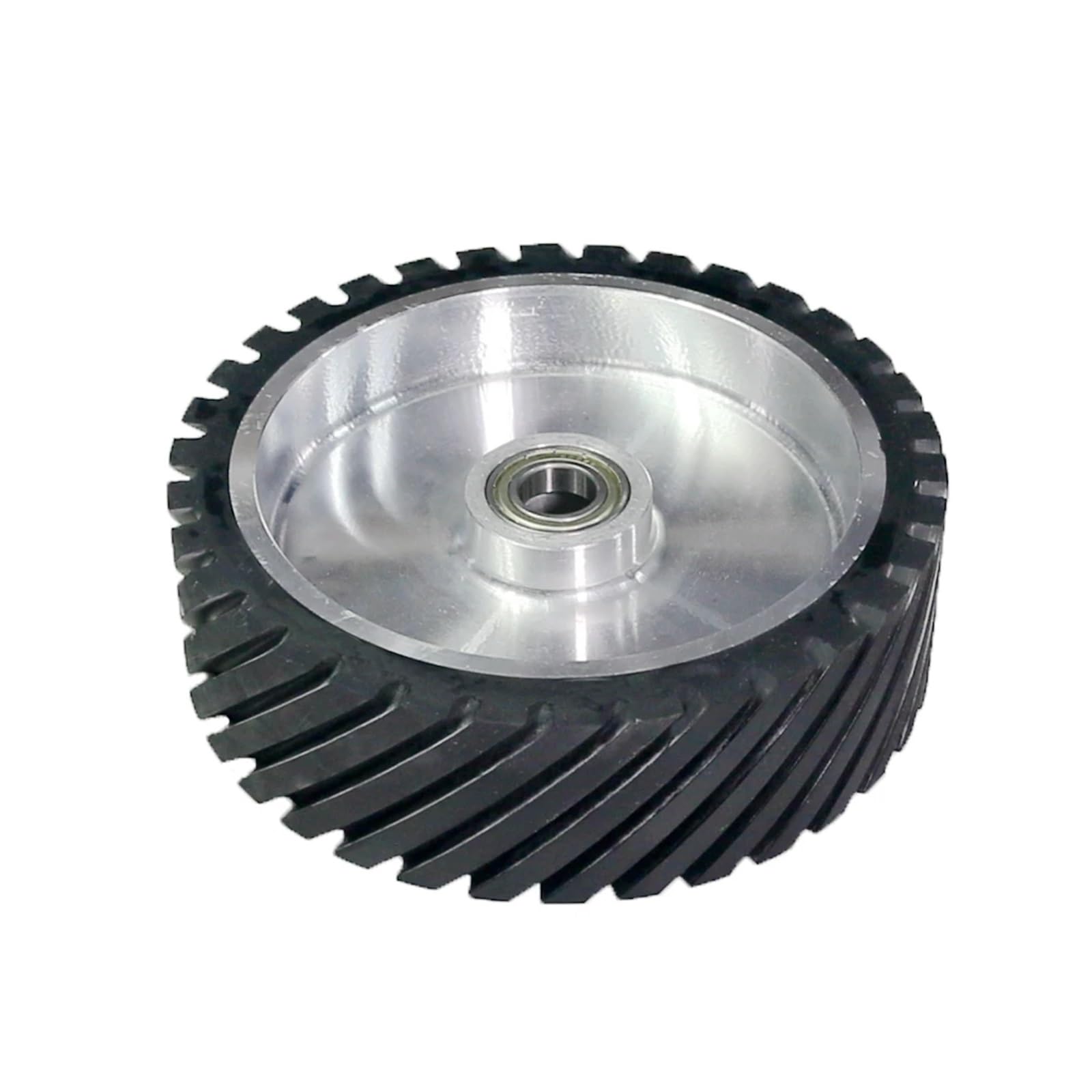 Rueda de contacto goma acanalada 250x75mm, juego lijado pulidor y lijadora correa equilibrada dinámicamente 10 "x 3"(6004 installed 20)