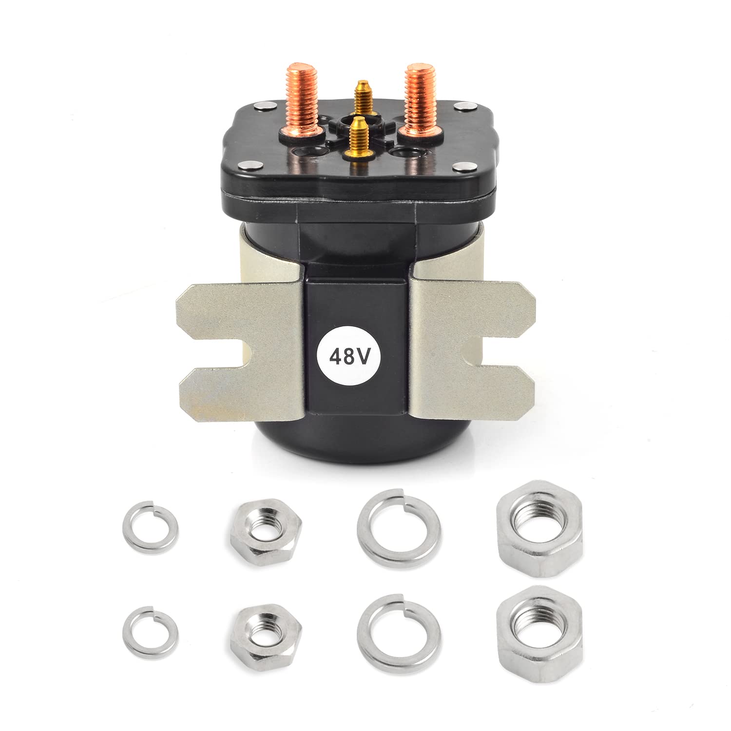 MOTO1988 48 Volt 4 Terminal Starter Solenoid Relay Compatible with Yamaha 1996-2007 Golf Cart G19-E G22-E YDRE 1995-1998 Club Car DS & Precedent JR1-H1950-00 73231-G01 (NO-12V)