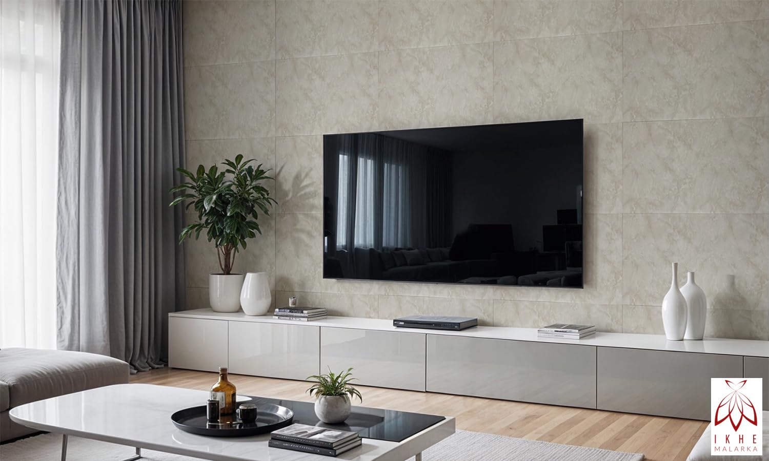 Lot de 4 panneaux de plafond en polystyrène XL - Panneaux muraux XL - Décors - Aspect marmer - Imitation marbre - Revêtement mural - 3 mm d'épaisseur - 100 x 50 cm - 2 m²