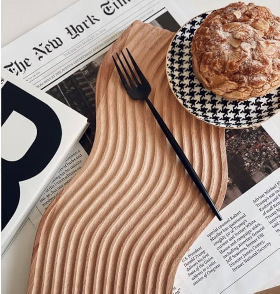 木彫　トレイ　トレー デザイントレー Mサイズ 15×25cm BH-01M[木製 トレー 北欧