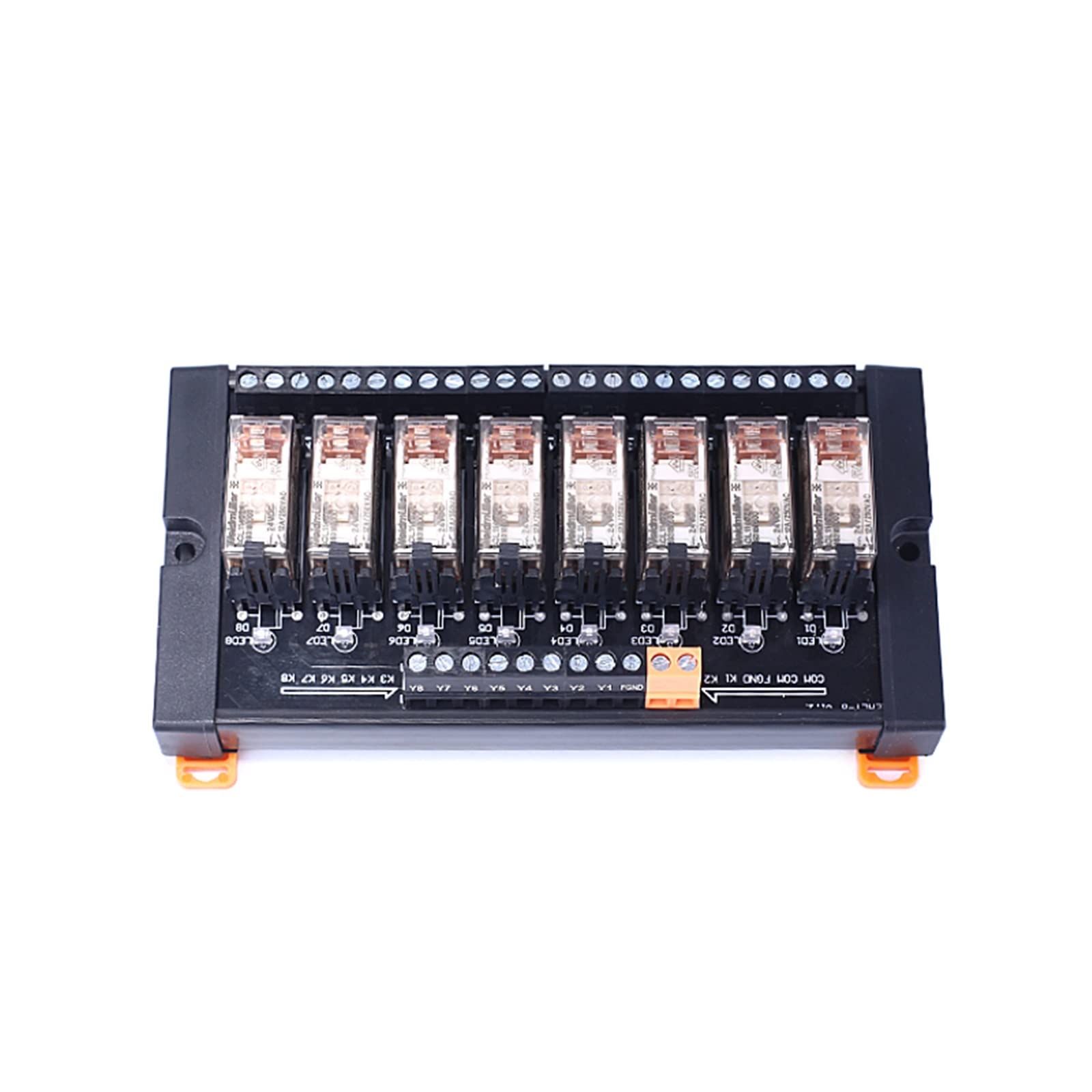 BIVOO Módulo de relé de Potencia Universal NPN/PNP, módulo de combinación, Placa de Potencia PLC, Placa amplificadora, relé de 6/8/10/16 Canales (Size : 8 Channels)