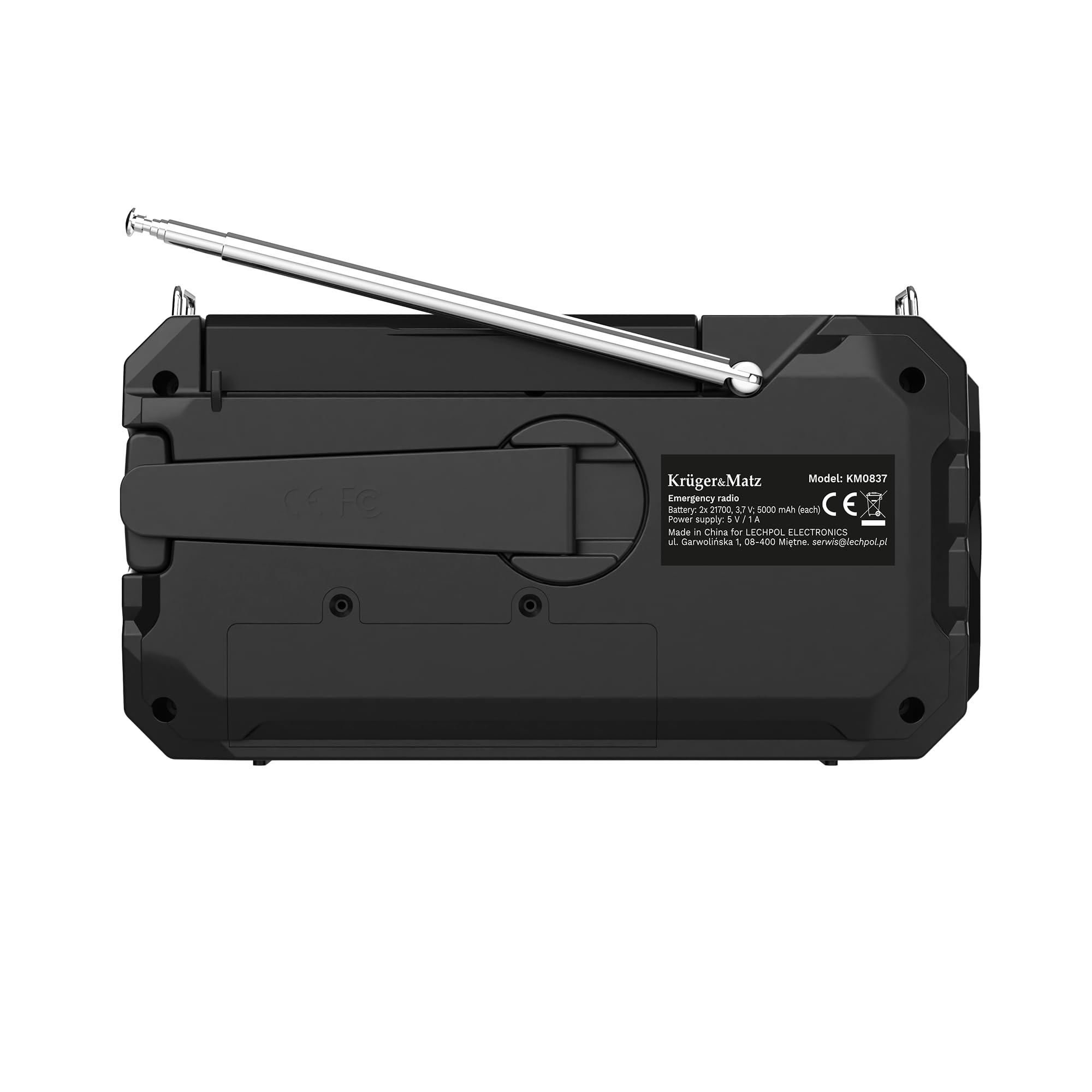 Radio solarne przenośne SOS powerbank 10000mAh latarka dynamo Kruger&Matz