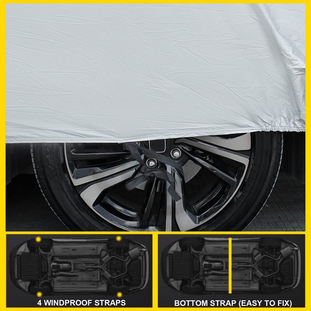 Blueshyhall Autoabdeckung Pickup, Autoabdeckung Stoff für F150, R-am, T-undra und Mehr，580 x 200 cm Autoabdeckung Vollgarage Wasserdicht, Autoabdeckung Plane Indoor Outdoor (210T Polyestertaft)