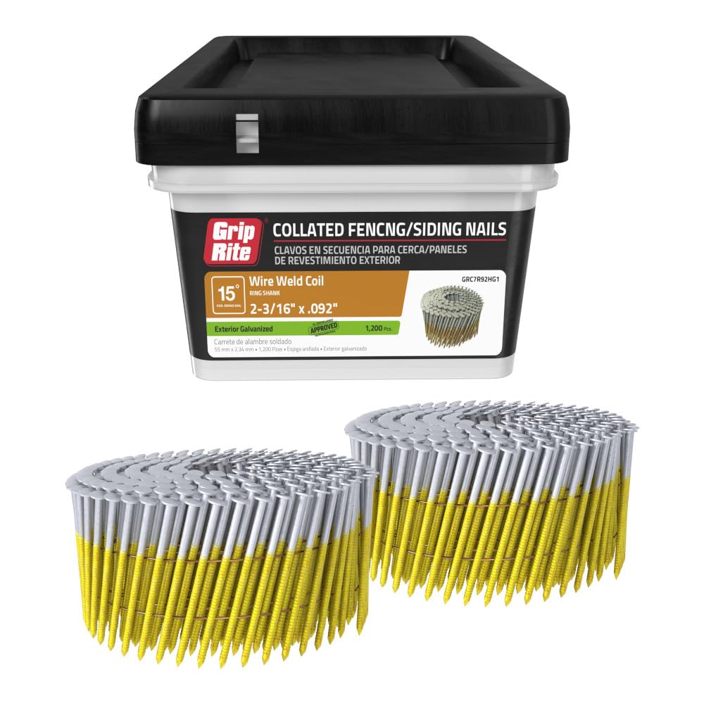 Grip-Rite 15 Degree Wire Collated Coil Siding and Fencing Nails