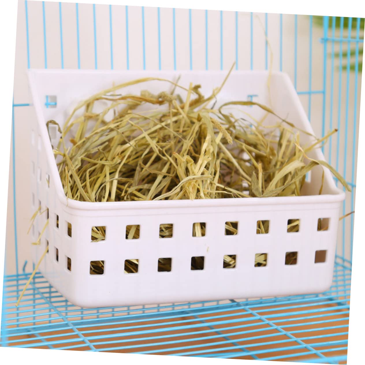 Râtelier à Foin pour Lapins, Lot de 2, Plastique Blanc