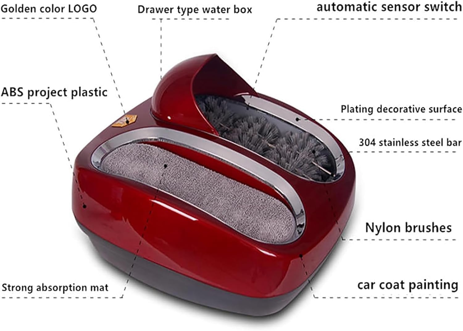 Macchina automatica per la pulizia della suola delle scarpe, per la pulizia della tomaia e della suola, rilevamento touchless, per casa, ufficio, hotel, ingresso in aeroporto