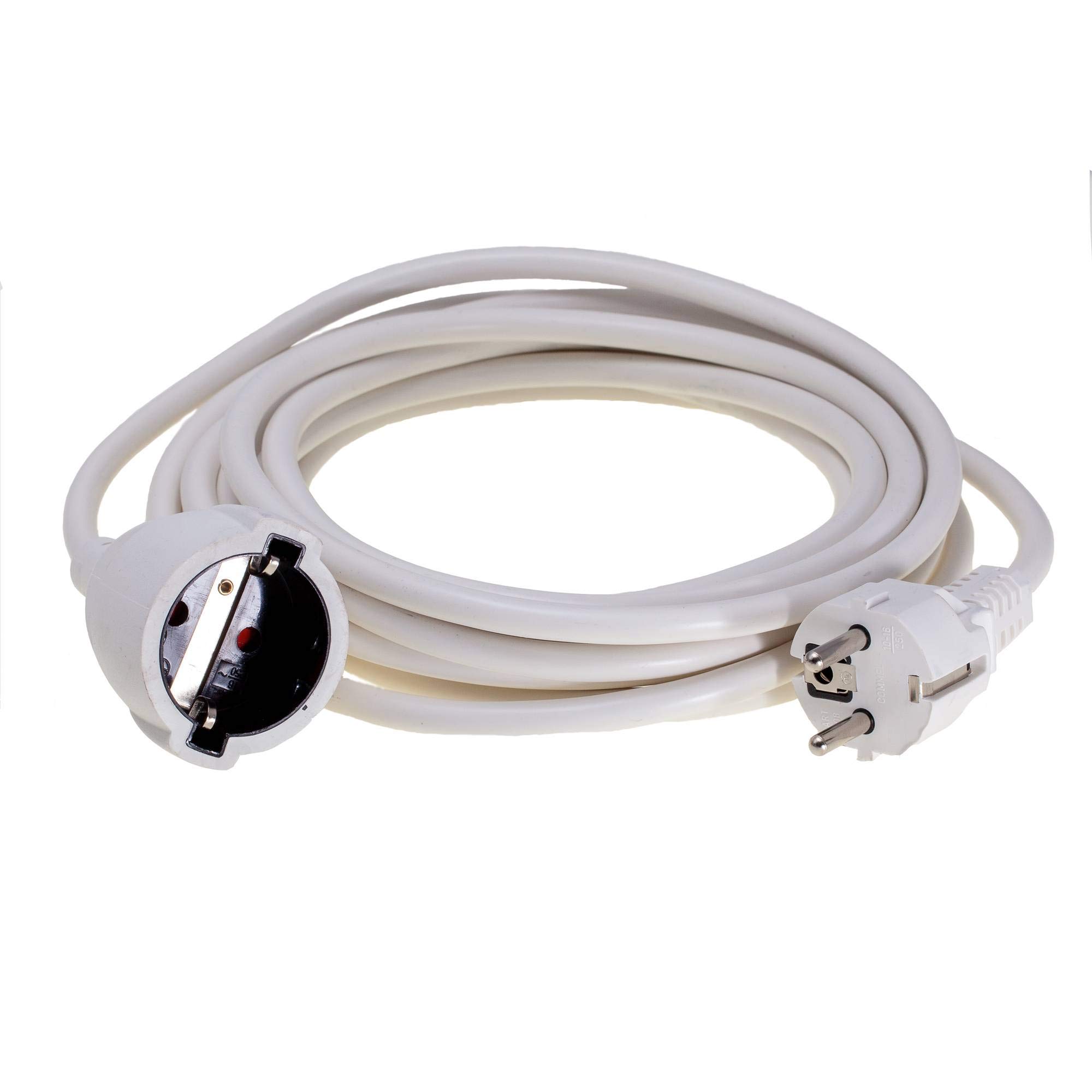 Verlängerungskabel 20 Meter weiß mit Schutzkontakt und Kindersicherung - H05VV-F Kabel für Innenbereich IP20 aus Kunststoff