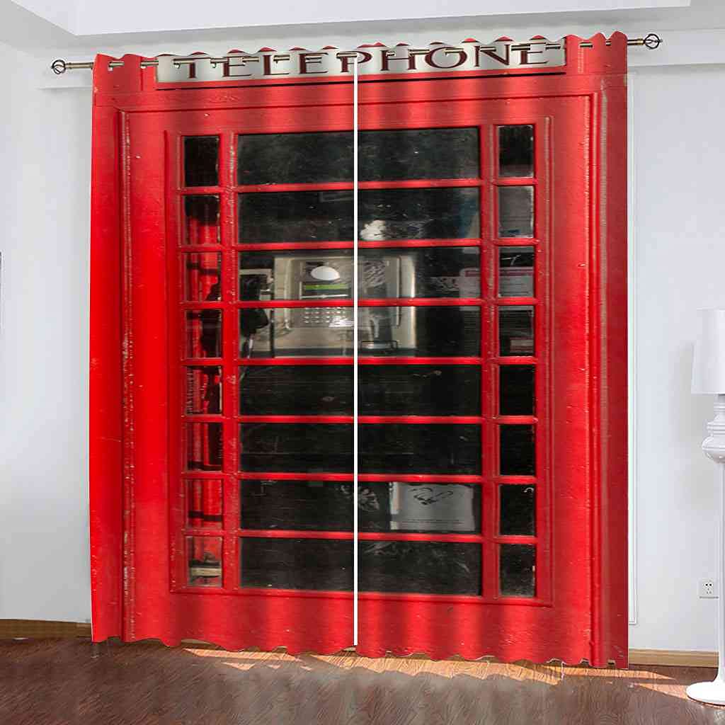 Rideaux occultants thermiques phoniques cabine Londres pour la chambre