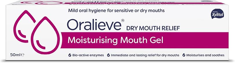 Oralieve Moisturising Dry Mouth Relief Gel (1 x 50ml), Hydrating Gel for Sore, Dry, Sensitive Mouths with Xylitol to Protect Teeth – Genuine Oralieve Solution