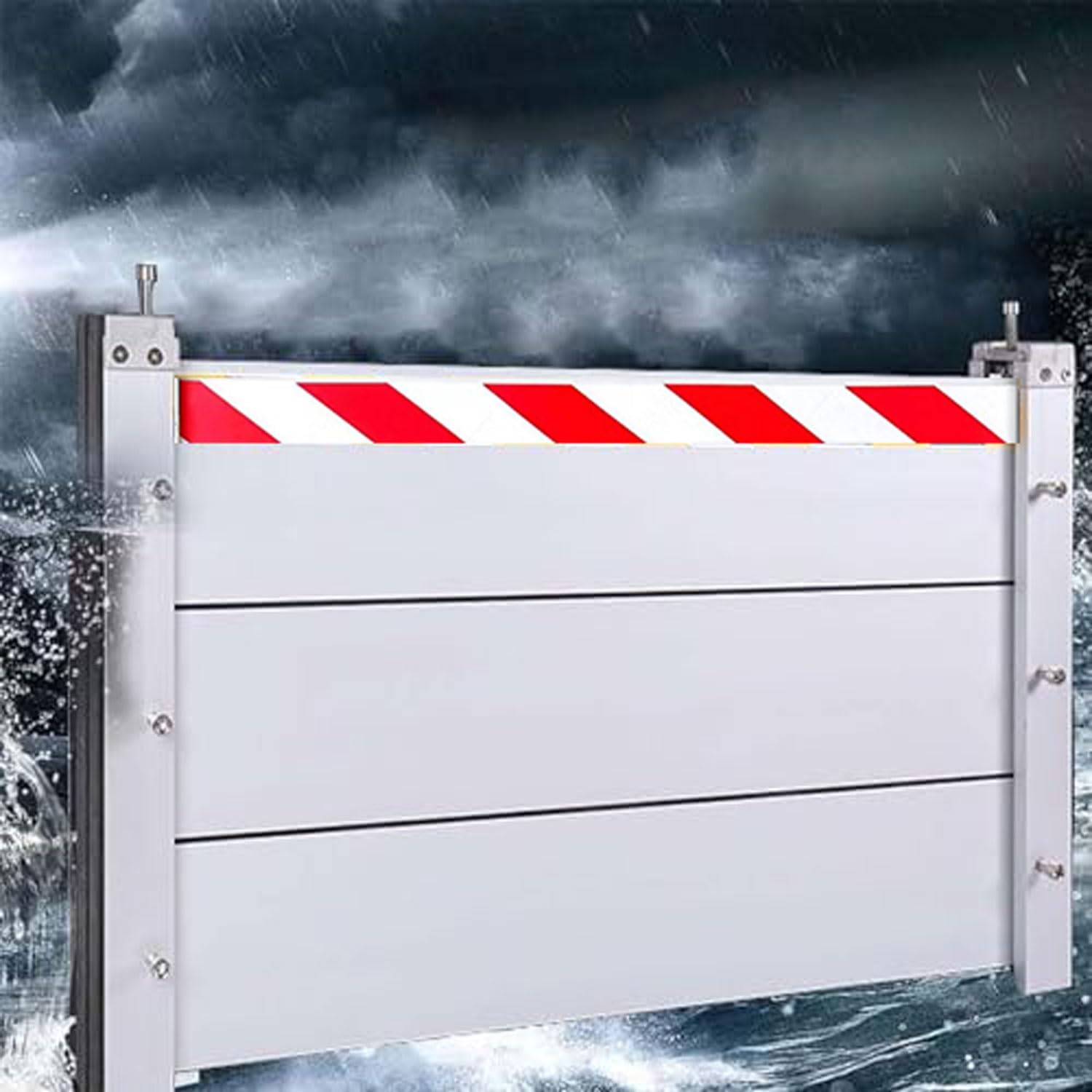 Barrière de contrôle des inondations en aluminium pour garage 163x20cm