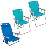 3 Pack Folding Beach Chair for Adults