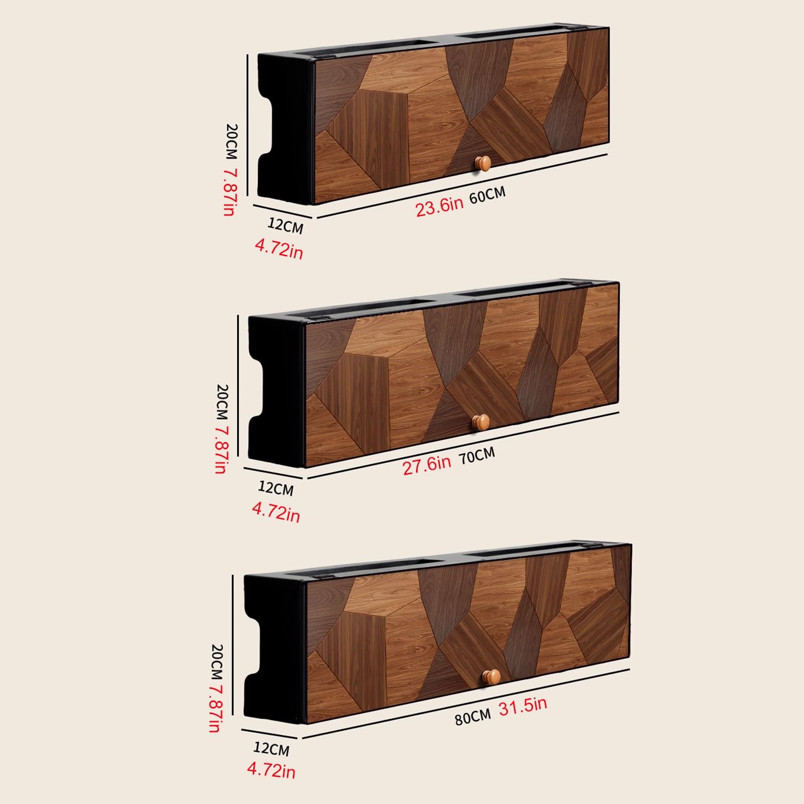 WiFi Router Schrank Aufbewahrungsbox, Router Box Verstecken, WiFi-Aufbewahrungsregal, Kabelmanagement-Organizer, für Schlafzimmer, Wohnzimmer, Büros(60cm/23.6in)