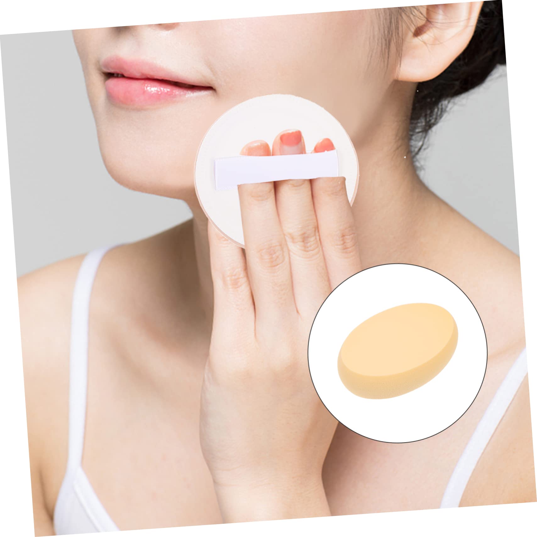 Healeved 18piezas Esponjas De Maquillaje Ovaladas Esponjas De Fondo Duales Para Aplicación Para Maquillaje Facial y Compacto Material Hidrofílico Ahorra Producto Textura Natural