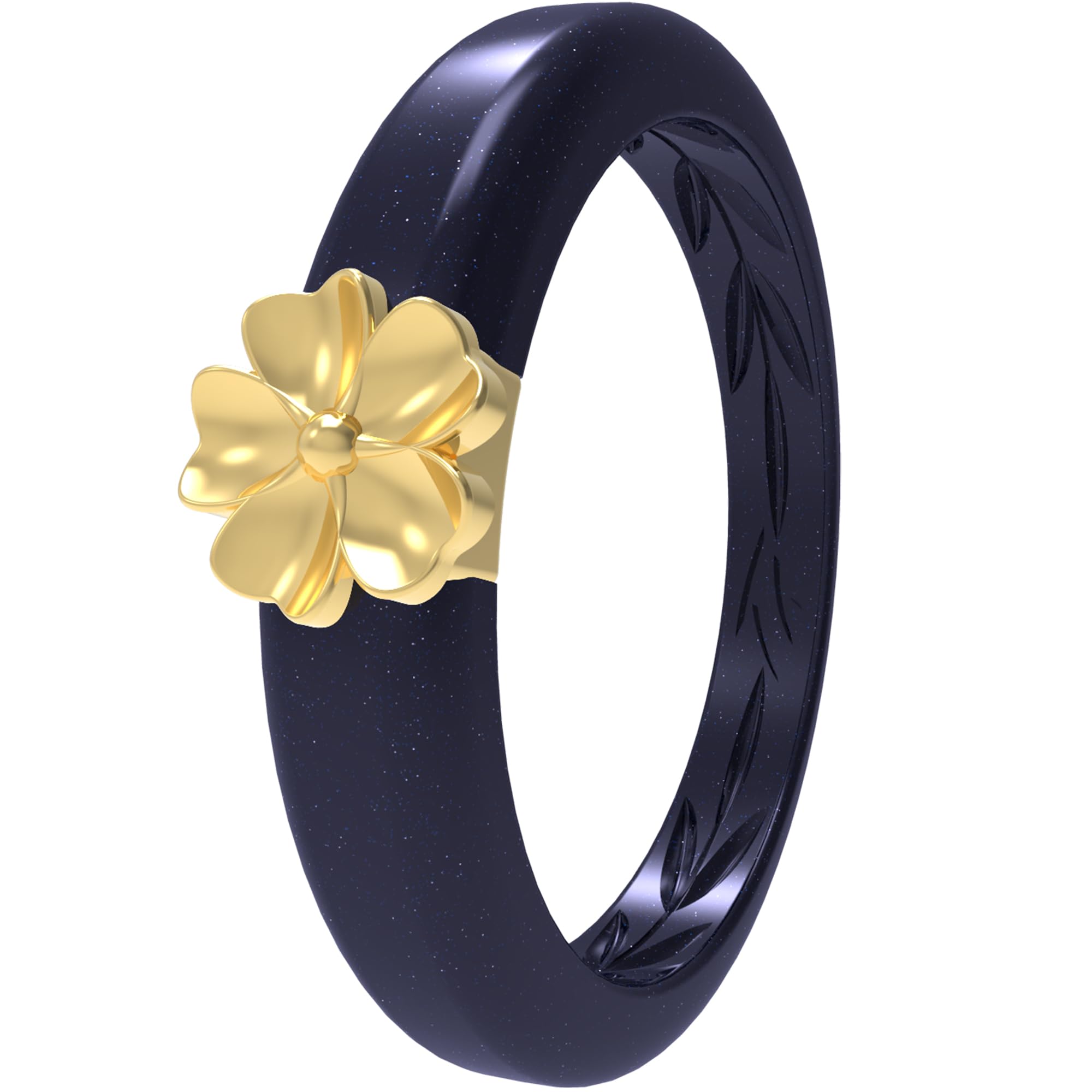 Zollen Silicone Rings for Women 1/3 Packs Silicone Wedding Bands - Flower Shape - Rubber Rings Women Flower Collection