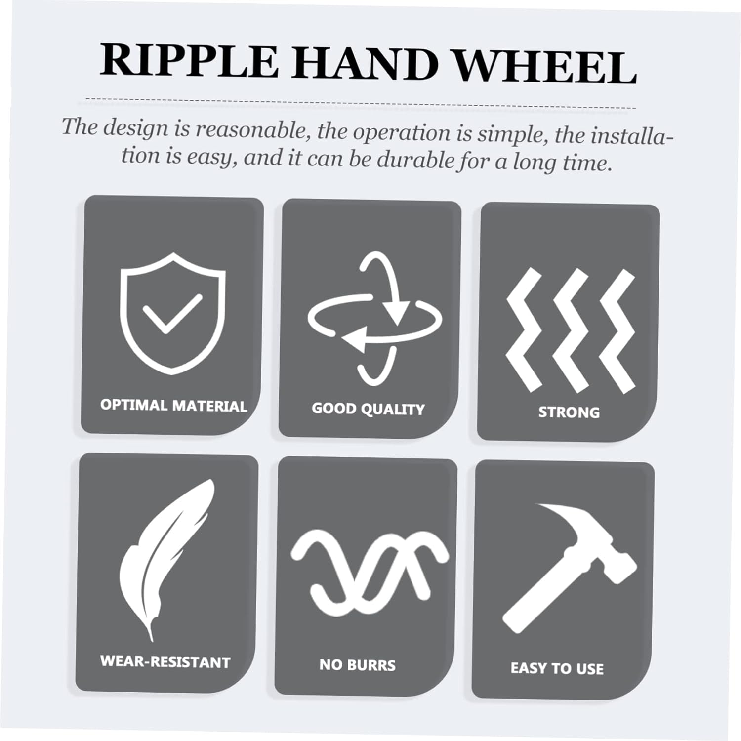 ABOOFAN 1pc Revolving Handle Bakelite Ripple Hand Wheel for Machine Milling High Mechanical Strength Easy Assembly for Various Applications