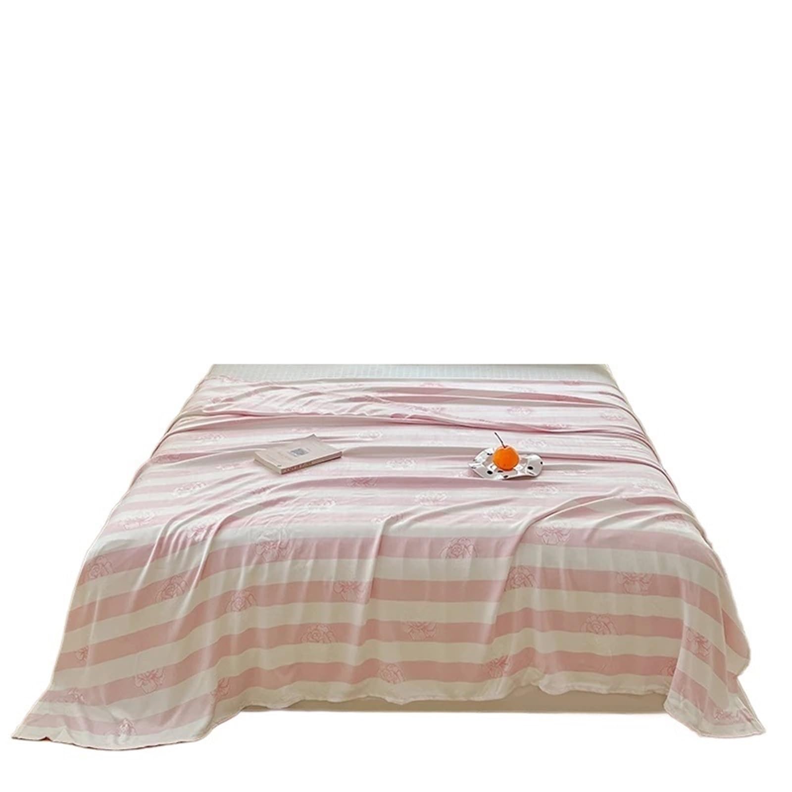 GSJNHY Cooling Blankets Summer Blanket Lightweight Breathable Jacquard Cooling Plant Fiber Striped Duvet for summer(Pink,200x230cm)