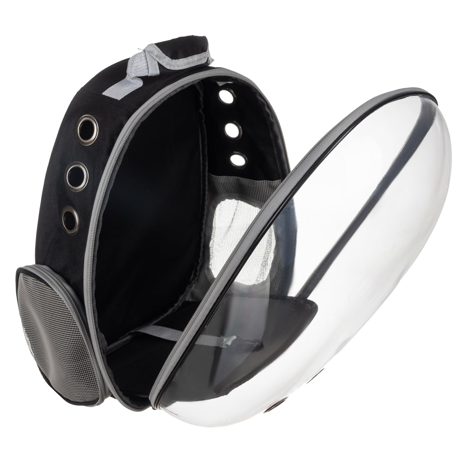 Haustier Rucksack Purlov mit transparentem Plexiglas Atmungsaktiv Raumkapsel für 10kg 23309