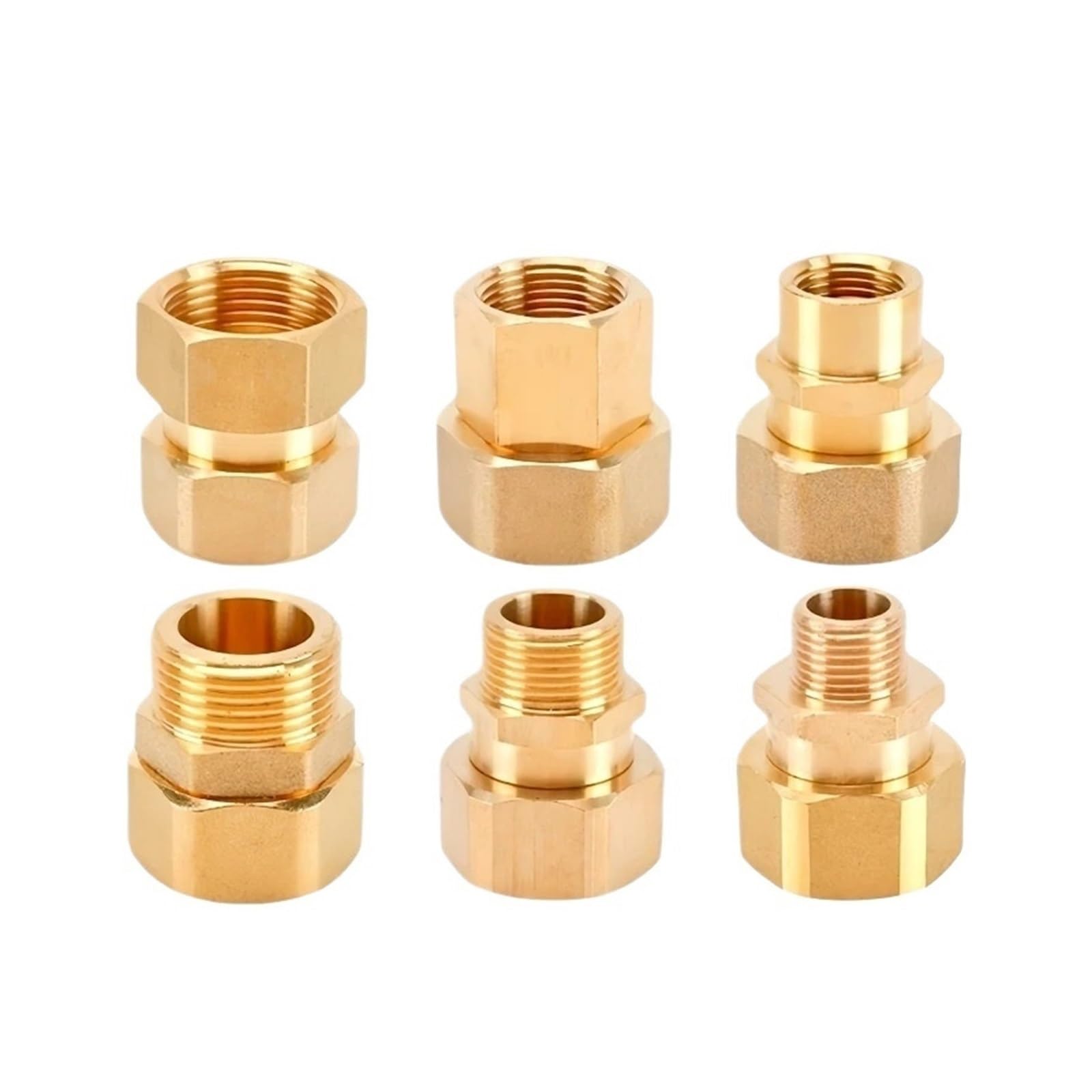 Raccordo filettato in ottone 1/2-1" maschio/femmina