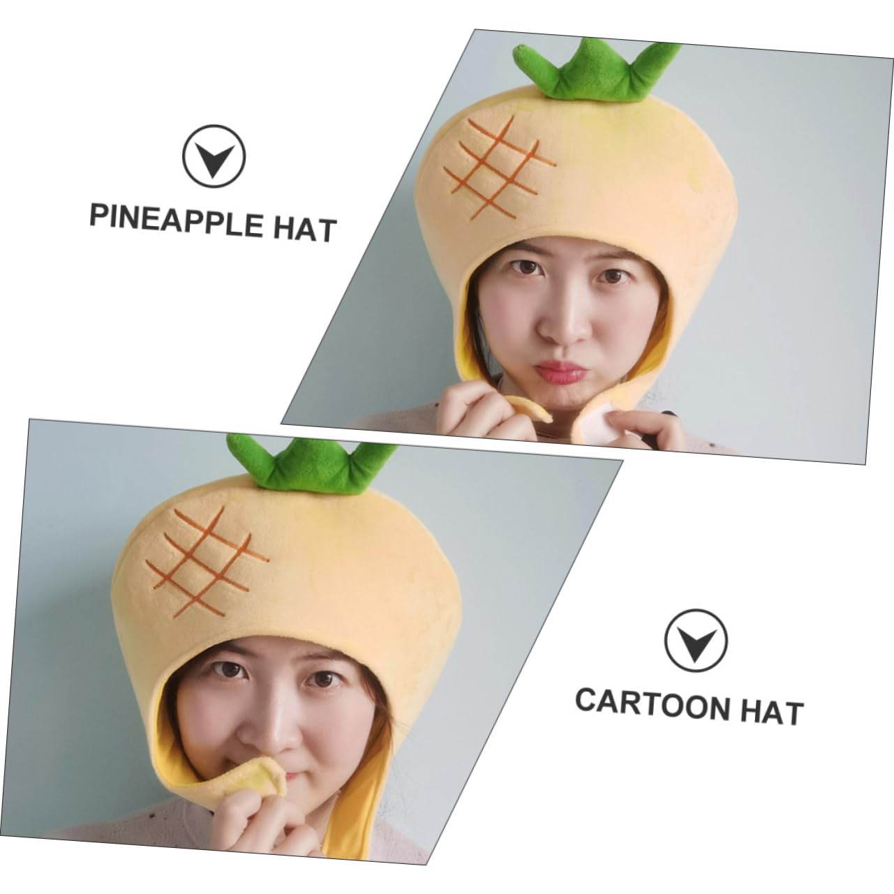 5pezzi Cappello Divertente Forma Di Ananas Accessorio Fotografico Per Feste e Eventi Per Party e Celebrazioni Con Amici
