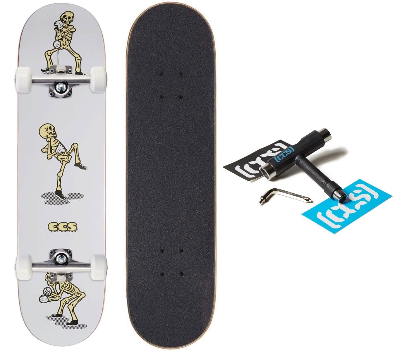 [CCS] Skateboard Complete | Maple Wood | Professional Grade | Fully Assembled with Skate Tool &amp; Stickers | Adults, Kids, Teens, Youth | Boys &amp; Girls