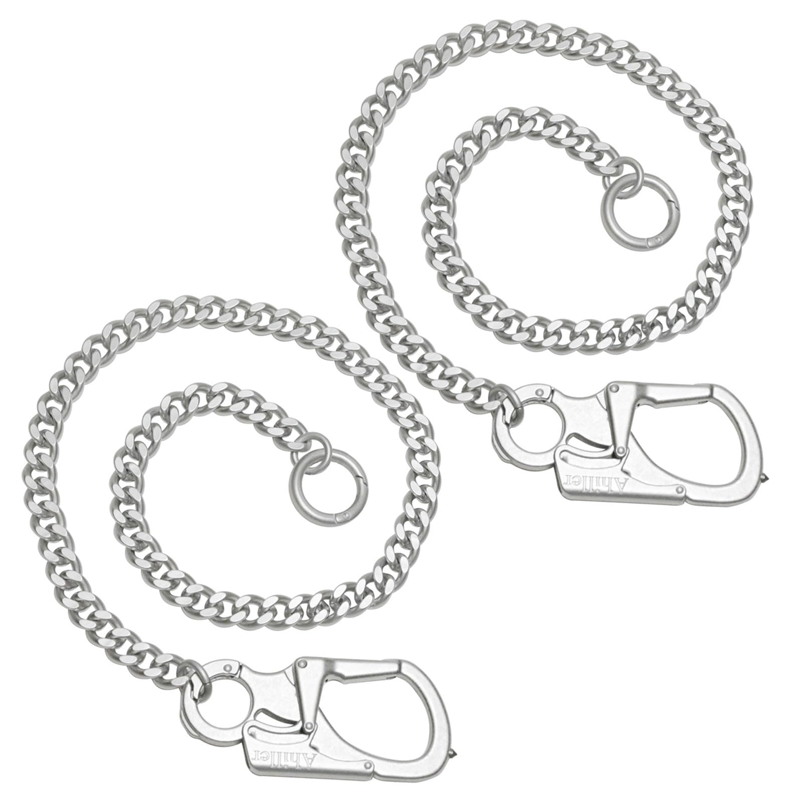Ahiller Wallet Chain for Men, Lockable Carabiner with Tungsten Steel Taper, Heavy Duty Chain for Key Pocket Belt