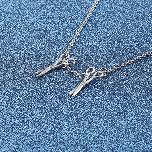 WUSUANED Funny Female Symbol Necklace Lesbian Pride Nekclace Two Scissor Lgbt Pendant Bisexual Jewelry WLW Pride Gift4