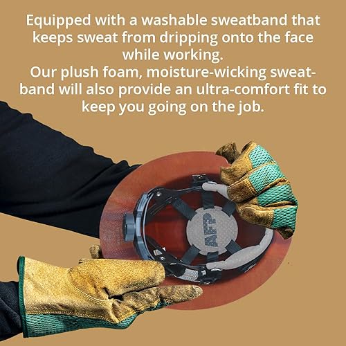 Miniatura 7 de AFP Casco duro de fibra de ala completa  Suspensión de trinquete de 6 puntos  Clasificación OSHA y ANSI