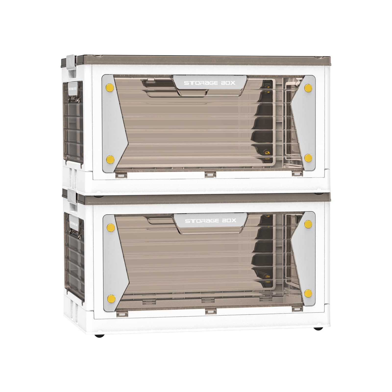 Amazon｜【磁石開閉式】5面開き収納ボックス 折りたたみ衣装ケース 扉