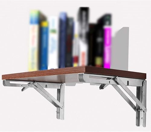 Miniatura 3 de Soportes de estante triangulares de acero inoxidable 304 plegables, soporte flotante para estanterías, soportes de estantería para mesas de