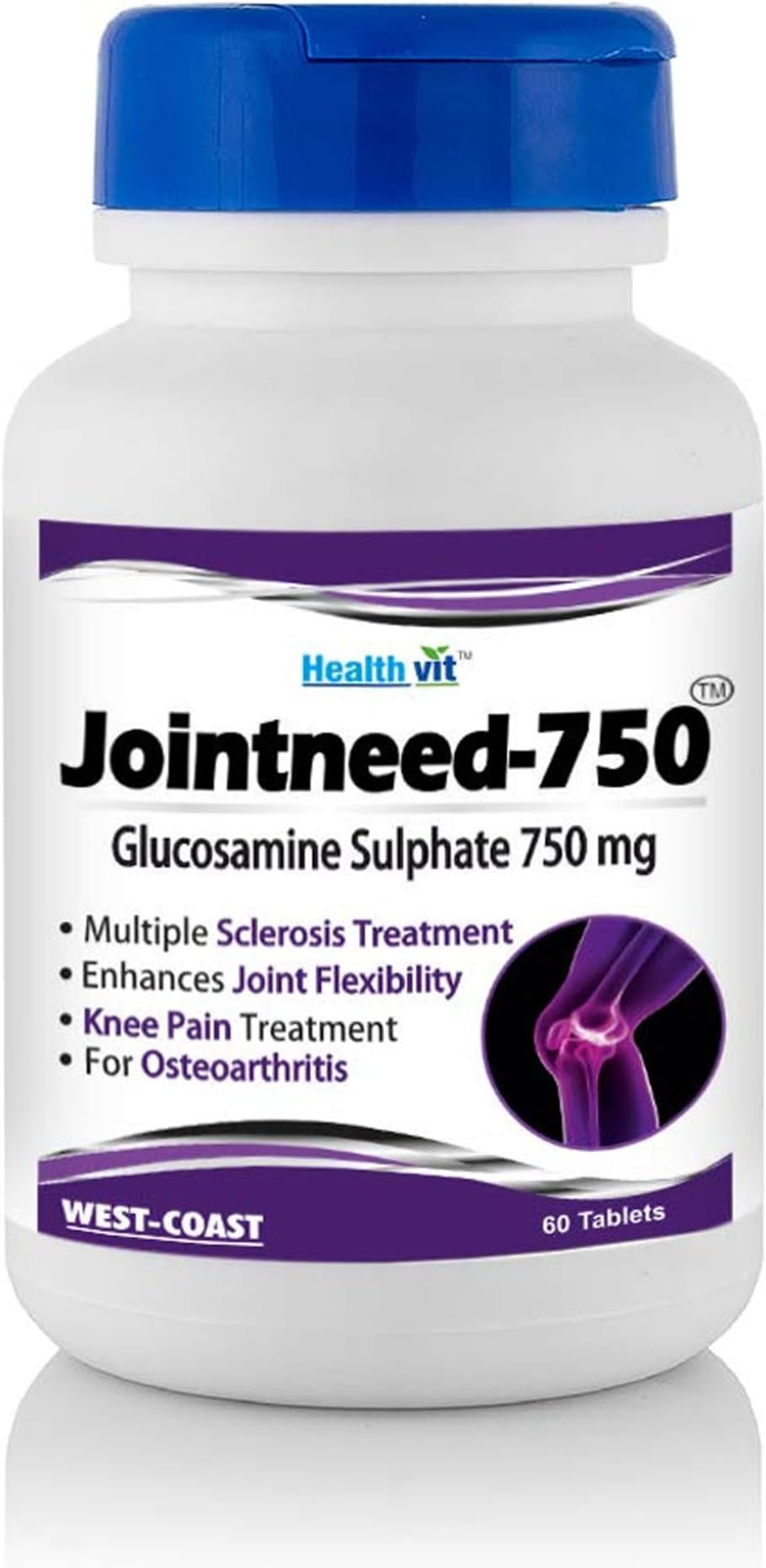 HealthVit 750mg Glucosamine Sulphate Tablets - 60